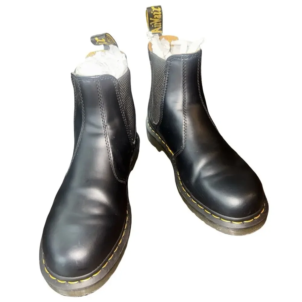 Dr. Martens 2976 YS Chelsea Boots Black Smooth Leather US Men’s 9 Women’s 10